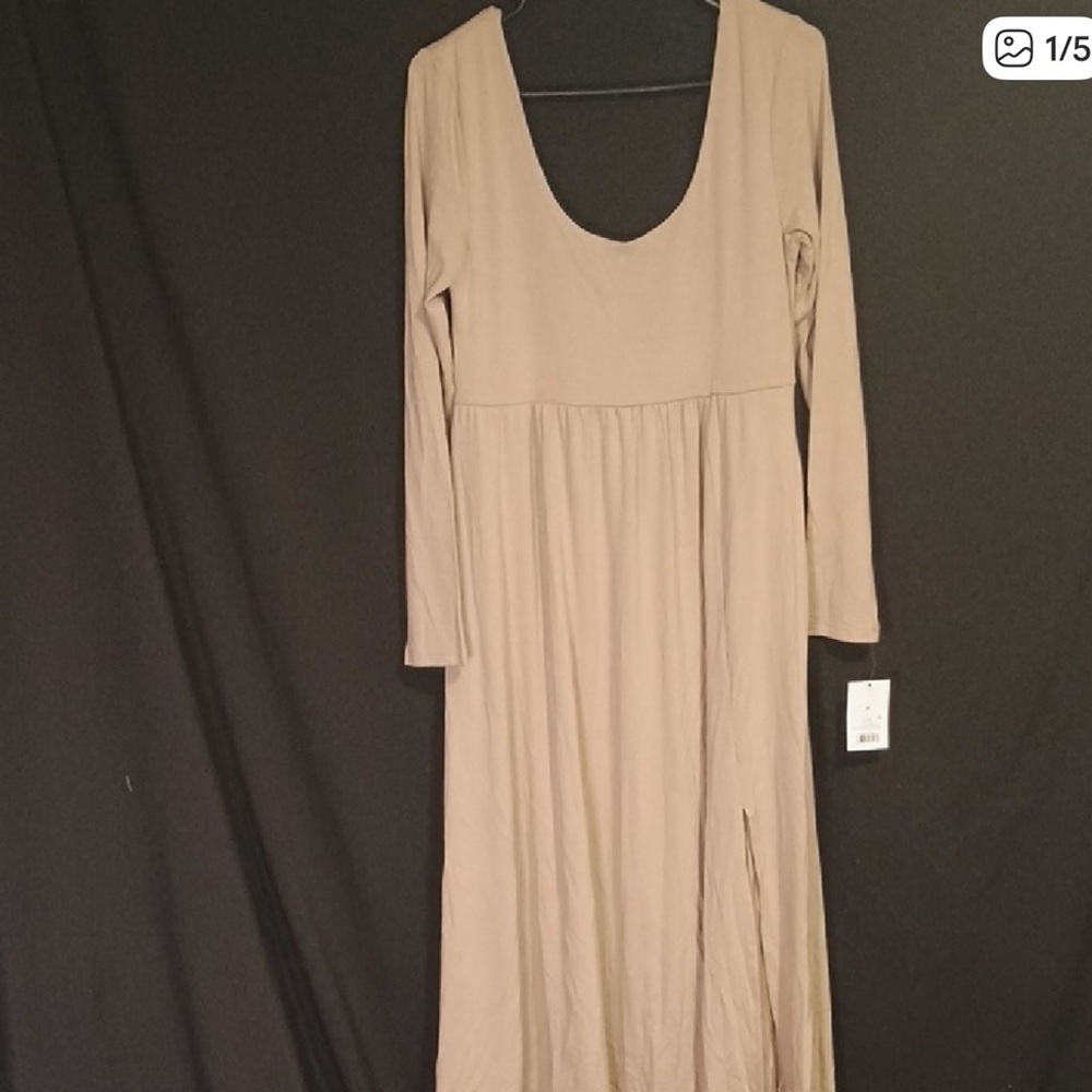 A new day size Large beige midi dress flowy minimalist